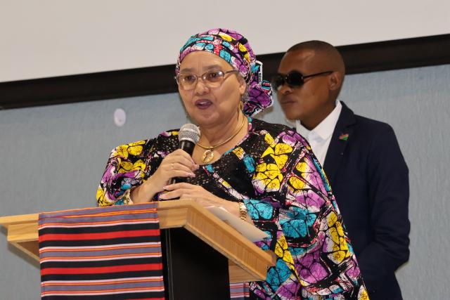 WINDHOEK, 09 May 2026 – Vice President Lucia Witbooi was the guest of honour at the 2026 Omagongo Festival fundraising gala dinner (Photo: Andreas Thomas) NAMPA