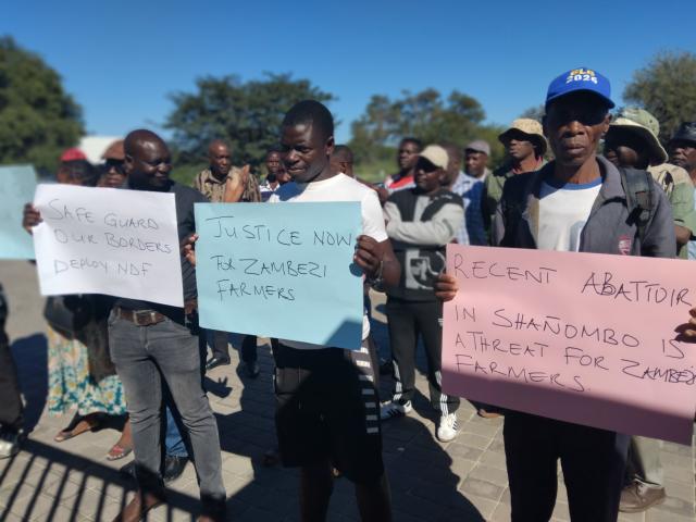 KATIMA MULILO, 13 May 2026 - A group of farmers in the Zambezi region staged a peaceful demonstration at Katima Mulilo over the persistent stock theft incidents. (Photo: Michael Mutonga Liswaniso) NAMPA 