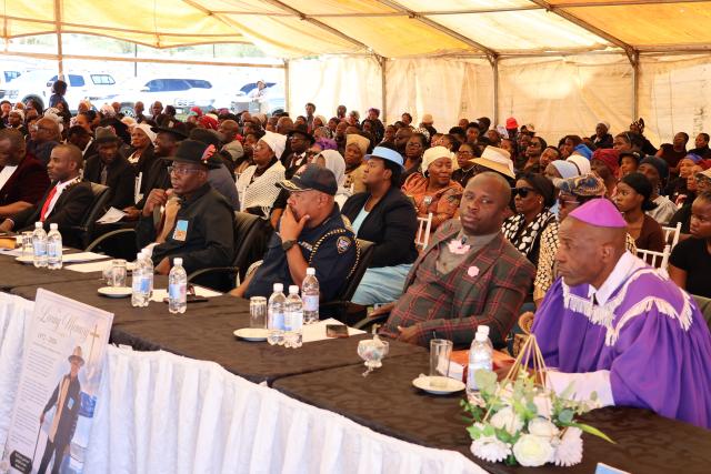 KHORIXAS, 13 May 2026 - A section of community members at the mass memorial service of the road accident which took place on 01 May 2026 south of Otjiwarongo in which a bus belonging to the Ministry of Health and Social Services was involved with a goods delivery truck. Family members at the memorial service on Wednesday at Khorixas sports field displayed the deceased framed photographs and cited names of three staff-members of the Ministry of Health and Social Services (Khorixas district hospital) as Metusalem Kamendu, 54, (driver), registered nurse Rebekka Kasheeta, 32, and enrolled nurse Martha Hangolonde, 28.
Other victims were Ritha Jod, 18, Lazarus Hamutenya, 9, Nicoline Eises, 34, Elsario Nanuseb, 11, Geraldo Haraeb, 13, and Victoria Kanoutje, 45, who was allegedly travelling with Teyana Zaongara, 13, and Mervin Zaongara, 17. (Photo by: Mulisa Simiyasa) NAMPA