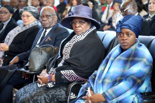 WINDHOEK, 16 MAY -President Netumbo Nandi-Ndaitwah accompanied by First Gentleman Denga Ndaitwah at the funeral service of Joplin !Gontes. (Photo contributed). NAMPA