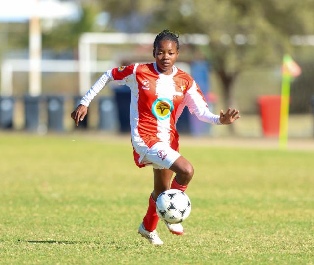 WINDHOEK, 16 May 2026 - A UNAM Bokkies player in action during Round 20 of the Women’s Super League at UNAM Stadium in Windhoek on Saturday. (Photo by: Hesron Kapanga) NAMPA