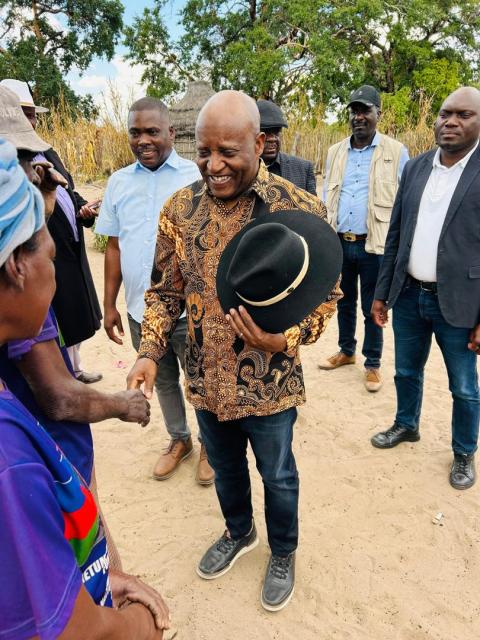 NKURENKURU, 18 May 2026-The Prime Minister Elijah Ngurare during an official visit to the Kapako Constituency in the Kavango West region.

(Photo:Contributed)
