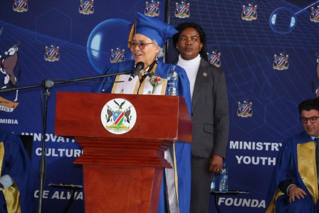 WINDHOEK, 20 MAY 2026 - Vice President Lucia Witbooi on Wednesday celebrated 696 learners with Special Educational Needs and Disabilities (SEND) who received their vocational certificates accredited by the Namibia Qualifications Authority in Windhoek. (Photo by: Uakutura KAmbaekua) NAMPA.