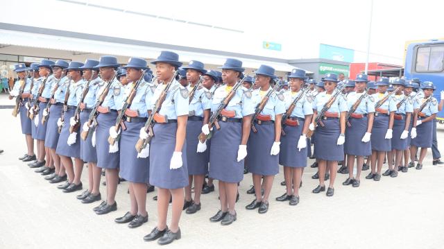 OSHAKATI, 20 May 2026 - The graduating cadet constables during the street proccession in the Oshakati town on Wednesday ahead of their graduation on Friday. (photo: contributed) 