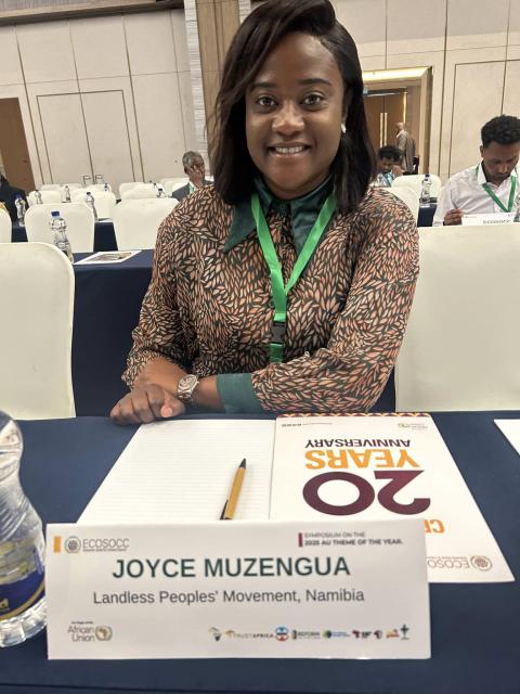 WINDHOEK, 25 February 2025 - Mbiripipo Joyce Muzengua, Deputy Chairperson of the Ovaherero Genocide Foundation and Human Rights Desk leader for the Landless Peoples’ Movement (LPM). (Photo: Contributed) NAMPA.