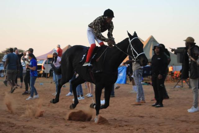 TSJAKA, 30 May 2026 - Racehorse Pee Jay from Burger Racing won the sixth edition of the MTC Winter Cup staged at Tsjaka Ben Hur racetrack on Saturday in the Omaheke Region. (Photo: Contributed)