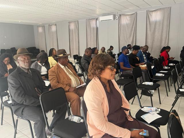 OPUWO, 08 June 2026- Members of the public attending the Namibia Qualifications Authority (NQA) National Information and Sensitisation Campaign on the National Policy on Qualifications Standards in Opuwo on Monday. (Photo: Kaviveterue Virere) NAMPA