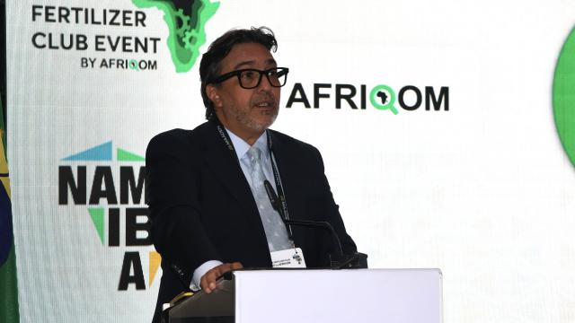 SWAKOPMUND, 09 June 2026 - Chief Executive Officer of AFRIQOM, Mounir Halim, speaking at the opening of the Africa Fertiliser Club Conference in Swakopmund on Tuesday. (Photo by: Isabel Bento) NAMPA
