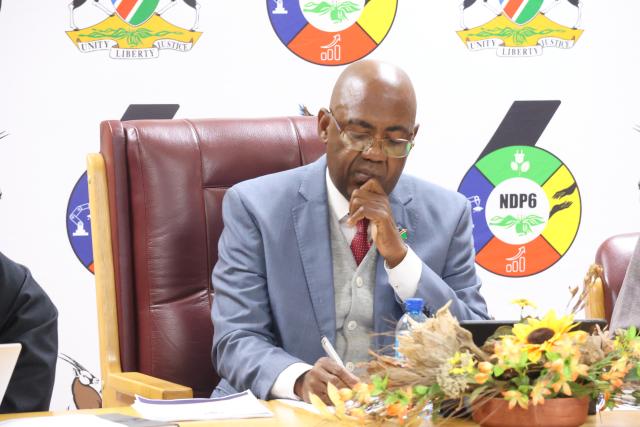 WINDHOEK, 11 JUN (NAMPA) The National Planning Commission has launched its Strategic Plan for 2025/26 – 2029/30. The commission's executive director, I-Ben Nashandi, led the launch alongside key strategic stakeholders in Windhoek on Thursday. (Photo by: Uakutura Kambaekua) NAMPA.