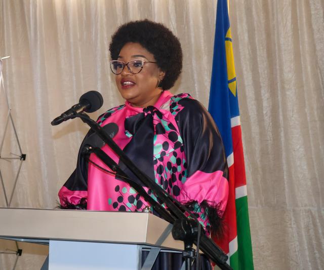 NKURENKURU, 12 June 2026-  The Kavango West Regional Governor Verna Sinimbo during her State of the Region Address (SORA) in Nkurenkuru on Friday. 

(Photo:Lylie Joel)
NAMPA