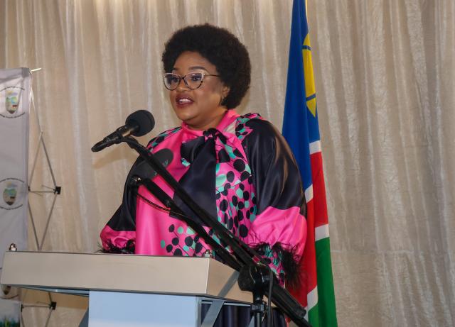 NKURENKURU, 12 June 2026-  The Kavango West Regional Governor Verna Sinimbo during her State of the Region Address (SORA) in Nkurenkuru on Friday. 

(Photo:Lylie Joel)
NAMPA