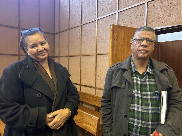 Windhoek, 16 June 2026- Fraud and theft suspects Amanda Jantjies and Barnard Jantjies at the Windhoek High Court. (Photo by Eba Kandovazu) NAMPA