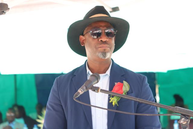 OKAKU, 16 June 2026, Oshana Regional Governor Hofni Iipinge during the commemoration of the day of an African Child at Okaku Primary school in Oshana region on Tuesday. (photo: Ester Hakaala) NAMPA