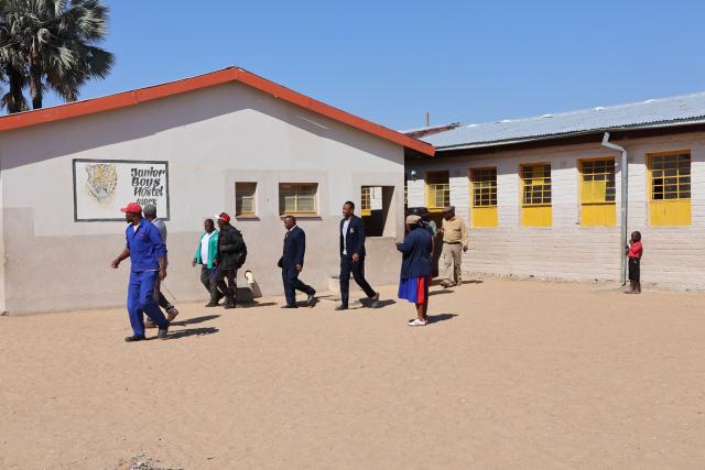 COBLENZ, 16 June 2026 - Otjozondjupa Governor, John ||Khamuseb (m) tours the Coblenz Combined School on Tuesday afternoon. (Photo by: Mulisa Simiyasa) NAMPA