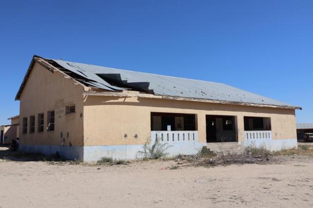 OKOMBAHE, 15 June 2026 - The deteriorating former government hall constructed in the 1980s, which both residents and the Erongo Governor agree should be rehabilitated and turned into a youth centre. (Photo by: Chelva Wells) NAMPA