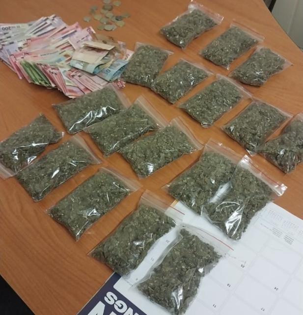 GROOTFONTEIN, 17 June 2026 - Cannabis and cash suspected to be proceeds of drugs confiscated at Grootfontein on Wednesday morning. (Photo contributed) NAMPA 