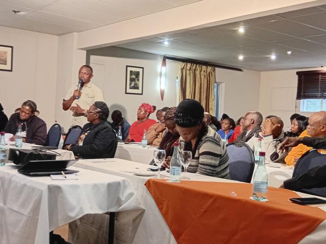 KATIMA MULILO, 20 June 2026 - Several Zambezi farmers attended the Katima Mulilo farmers' engagement meeting with the Deputy Minister Ruthy Masake but bemoaned several ministerial beucratic concerns as well as prices and markets for their produce among others. Masake assured them of her continued collective efforts to consult in a bid to better their circumstances.

(Photo: Michael Mutonga Liswaniso) NAMPA
