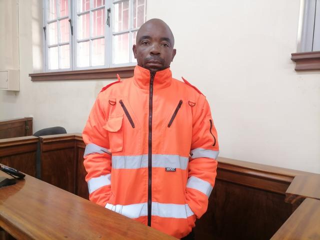OTJIWARONGO, 22 JUN (NAMPA) - The 40-year-old, Adolf Ruburanga who is accused in the possession of suspected stolen medicinal products from Otjiwarongo State Hospital appears in court oat the town on Monday. (Photo by: Mulisa Simiyasa) NAMPA 