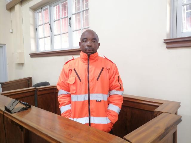 OTJIWARONGO, 22 JUN (NAMPA) - The 40-year-old, Adolf Ruburanga who is accused in the possession of suspected stolen medicinal products from Otjiwarongo State Hospital appears in court oat the town on Monday. (Photo by: Mulisa Simiyasa) NAMPA 