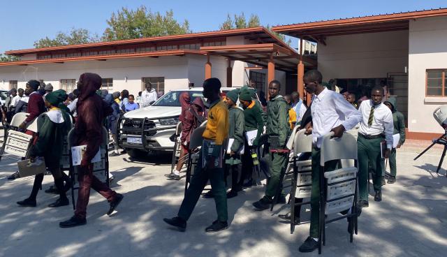OMUTHIYA, 23 June 2026 - Learners from various schools in the Omuthiya Circuit on Tuesday took part in the Oshikoto Directorate of Education annual career fair roadshow. (Photo by: Max Henrich) NAMPA