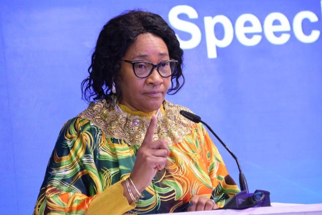 WINDHOEK, 23 June 2026 - Erongo’s Governor, Nathalia ǀGoagoses pictured at the official launch of Swakop Uranium’s 2025 Sustainability Report in Windhoek. (Photo: Edward Tenete) NAMPA