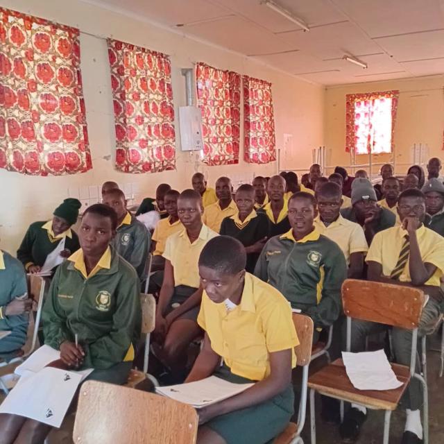ORUMANA, 26 June 2026-  Learners from Otjerunda Combined School during the Omuramba Okaserandu Youth motivational and academic support event at Orumana Combined School. (Photo: Kaviveterue Virere) NAMPA 