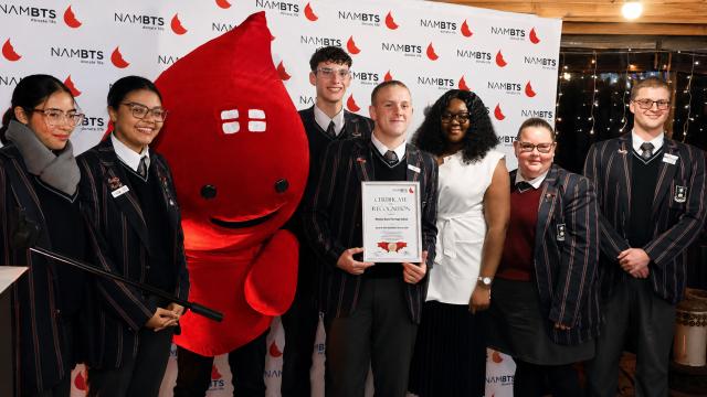 SWAKOPMUND, 25 June 2026 - Walvis Bay Private School was awarded Peer Promoter and the School Award during the Namibia Blood Transfusion Service (NAMBTS) Erongo Donor Awards ceremony that took place in Swakopmund. (Photo by: Isabel Bento) NAMPA
