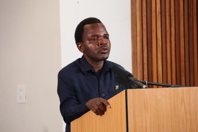 OUTAPI, 26 June 2026 – Omusati Governor Immanuel Shikongo, during the delivery of his state of the region (Photo: Andreas Thomas) NAMPA