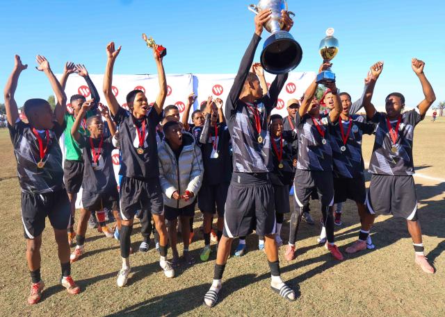 WINDHOEK, 29 June 2026 - Keetmanshoop Football Academy Under-21 Football celebrating a win. (Photo: Contributed) 