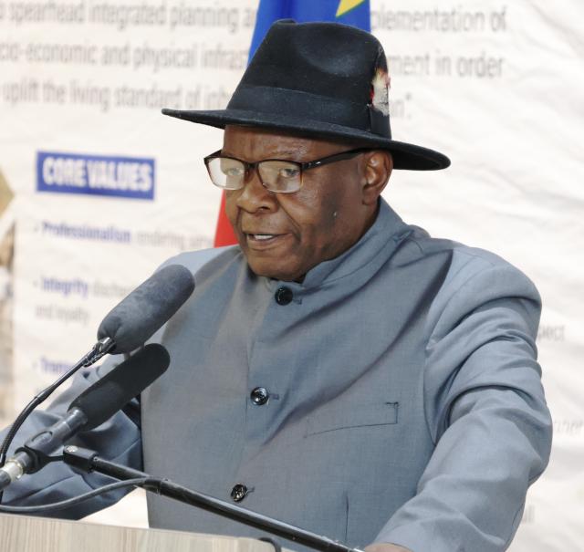 OTJIWARONGO, 29 June 2026 - The Otjozondjupa Governor, John ||Khamuseb delivers his 2026 second State of the Region Address (SORA) at Otjiwarongo's Otjozondjupa Regional Council chambers during a special council meeting on Monday morning. (Photo by: Mulisa Simiyasa) NAMPA