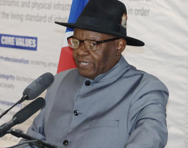 OTJIWARONGO, 29 June 2026 - The Otjozondjupa Governor, John ||Khamuseb delivers his 2026 second State of the Region Address (SORA) at Otjiwarongo's Otjozondjupa Regional Council chambers during a special council meeting on Monday morning. (Photo by: Mulisa Simiyasa) NAMPA
