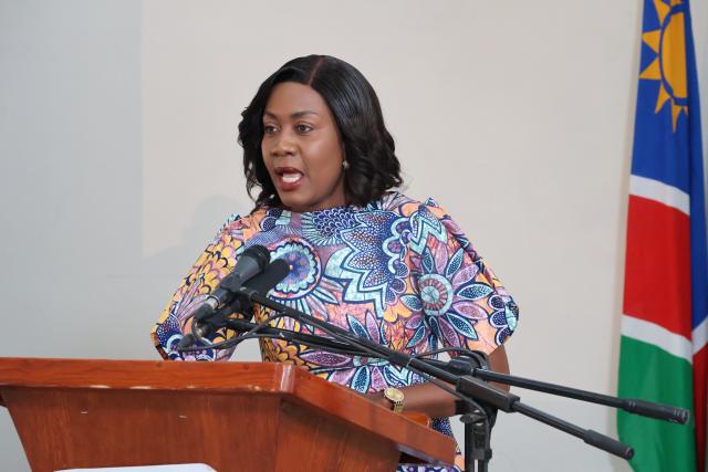 EENHANA, 03 July 2026 - Ohangwena Governor Kadiva Hamutumwa delivering her state of the regional address (Photo: Andreas Thomas) NAMPA