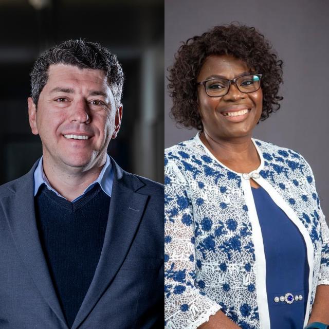 WINDHOEK, 06 July 2026 - Newly appointed Ian Erlank as Chief Treasurer Bank Windhoek and newly appointed Nangula Nelulu Uaandja as Independent Non-Executive Director at Bank Windhoek. (Photos: Contributed) 