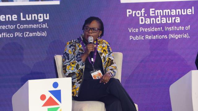 SWAKOPMUND, 15 July 2026 - Director of Zambia’s Zaffico PLC Irene Lungu who was part of the panel discussion themed “The Golden Age of Strategic PR: Pathway to WPRF/APRA 2026,” an opening event for the Effective Communicators Conference in Swakopmund. (Photo by: Isabel Bento) NAMPA