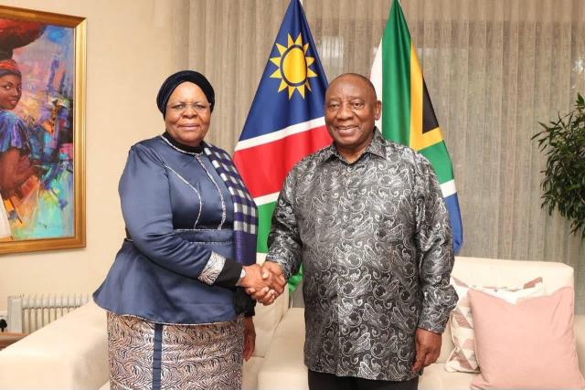 PRETORIA, 20 August 2025 - President Netumbo Nandi-Ndaitwah and her South African counterpart Cyril Ramaphosa co-chair the Fourth Namibia-South Africa Bi-National Commission in Pretoria on Friday, 17 July. (Photo: Contributed) NAMPA