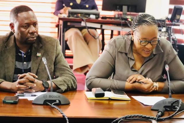 OSHAKATI, 16 July 2026 - (from right to left) -The chairperson of the Parliamentary Standing Committee on Education, Youth, Civic Relations and Community Development, Maralyn Mbakera. (Photo: Ester Hakaala) NAMPA) 