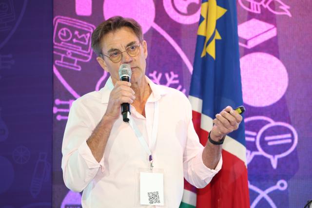 SWAKOPMUND, 27 July 2026 - Namibia University of Science and Technology (NUST) professor and Economic Policy Research Association (EPRA) board member Johan Coetzee speaking at the Effective Communicators Conference (ECC26) here Friday.

(Photo by: MICT) NAMPA 