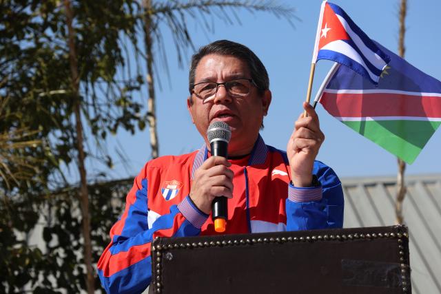 WINDHOEK, 25 July 2026 - Cuban Ambassador Sergio Vigoa de la Uz, at the commemorative event for the 73rd anniversary of the Moncada Barracks in Cuba and the centenary of the birth of Commander Fidel Castro Ruz. (Photo: Ali Negumbo) NAMPA