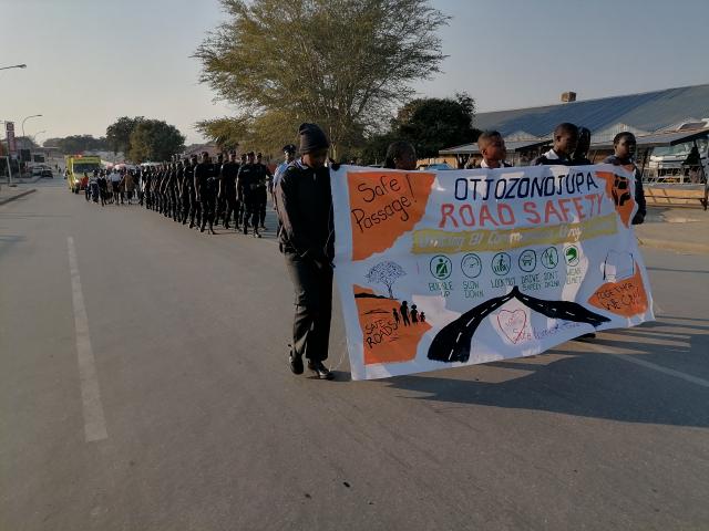 OTJIWARONGO, 27 July 2026 - Street procession at Otjiwarongo during the road safety campaign for the region. (Photo by Mulisa Simiyasa) NAMPA 