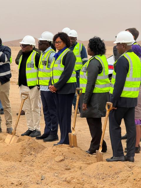 GOBABIS, 31 July 2026 - Government leaders pictured during the groundbreaking ceremony  of the second phase of the Omdel–Wlotzkasbaken Pipeline Replacement Project. (Photo: Contributed) NAMPA 