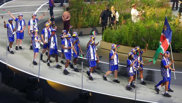 GLASGOW, 23 July 2026 - Team Namibia during the opening ceremony of the Glasgow 2026 Commonwealth Games in Scotland at the Scottish Event Campus. (Photo: Hesron Kapanga) NAMPA
