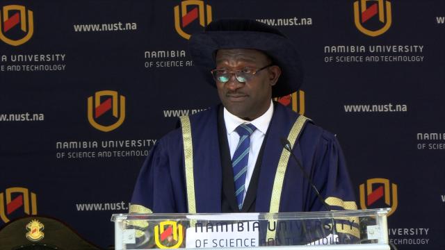 WINDHOEK, 04 August 2026 - Newly appointed NUST Vice Chancellor, Frednard Gideon at the welcoming ceremony at the NUST main campus. (Photo: Esther Gabriel)NAMPA