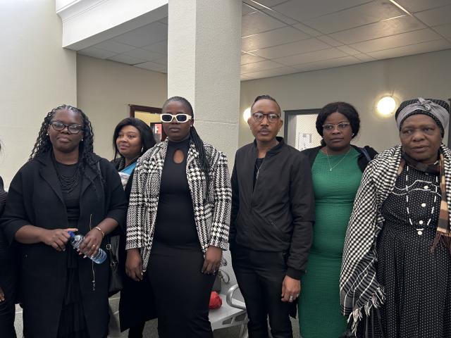 Windhoek, 06 August 2026- Family members of the late Marentha Geingos at the sentencing of her killer, Patrick Geingob. (Photo by Eba Kandovazu). NAMPA