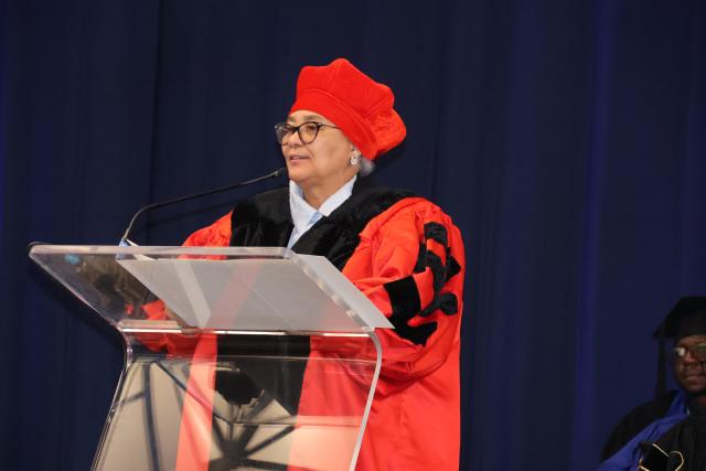 WINDHOEK, 06 August 2026 - Vise President Lucia Witbooi officiated the 25th anniversary and graduation ceremony of the International Training College on Thursday in Windhoek. (Photo by: Uakutura Kambaekua) NAMPA.