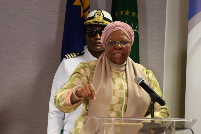 WINDHOEK, 06 August 2026 – President Netumbo Nandi-Ndaitwah addressing the CEO and chairperson of public enterprises (Photo: Andreas Thomas) NAMPA