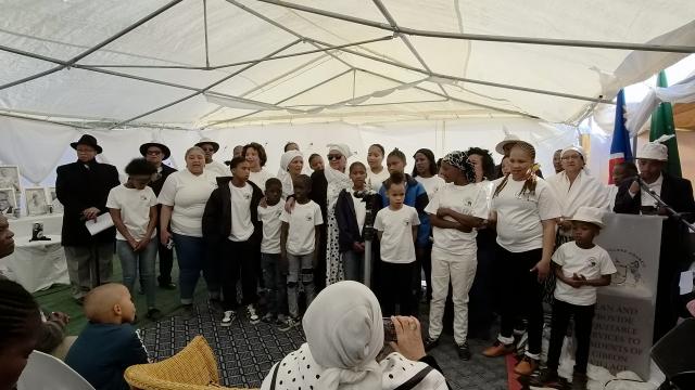 GIBEON, 09 August 2026- Descendants of the late Captain Hendrik Witbooi and community members attend the official launch of the Witbooi Legacy Project in Gibeon on Saturday, where historical artefacts associated with the late leader were presented for public viewing. (Photo: Joe-Chintha Garises) Nampa 