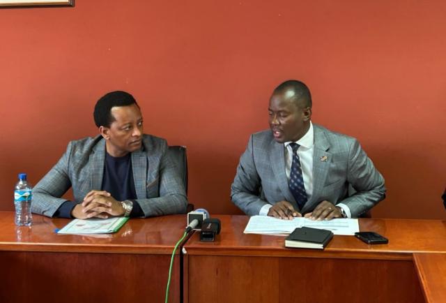 OPUWO, 10 August 2026- Kunene Governor Vipuakuje Muharukua and Tobie Aupindi Chairperson of Parliament Standing Committee on Natural Resources  during the committee visit to Kunene Region. (Photo: Kaviveterue Virere) NAMPA 