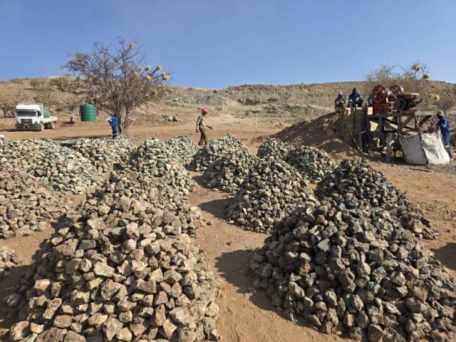 OPUWO, 10 August 2026- Copper product at Okarikua Mining in Ohungumure Village, Opuwo Urban Constituency. (Photo: Kaviveterue Virere) NAMPA 