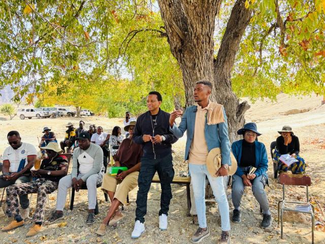 OPUWO, 11 August 2026- Parliamentary Standing Committee on Natural Resources engages the Ouroutumba community on small-scale mining concerns on Tuesday in Oroutumba Village. (Photo: Kaviveterue Virere) NAMPA