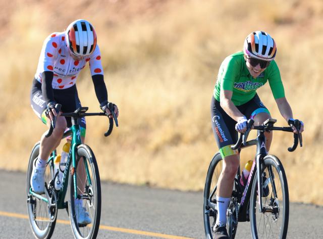 WINDHOEK, 15 August 2026 - South Africa’s Kelsey Jade van Schoor (in green) while in action during the 2026 Pupkewitz Megabuild Tour de Windhoek. She was crowned the overall champions of the 2026 Tour. (Photo by: Hesron Kapanga) NAMPA